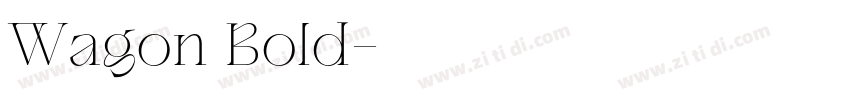 Wagon Bold字体转换
